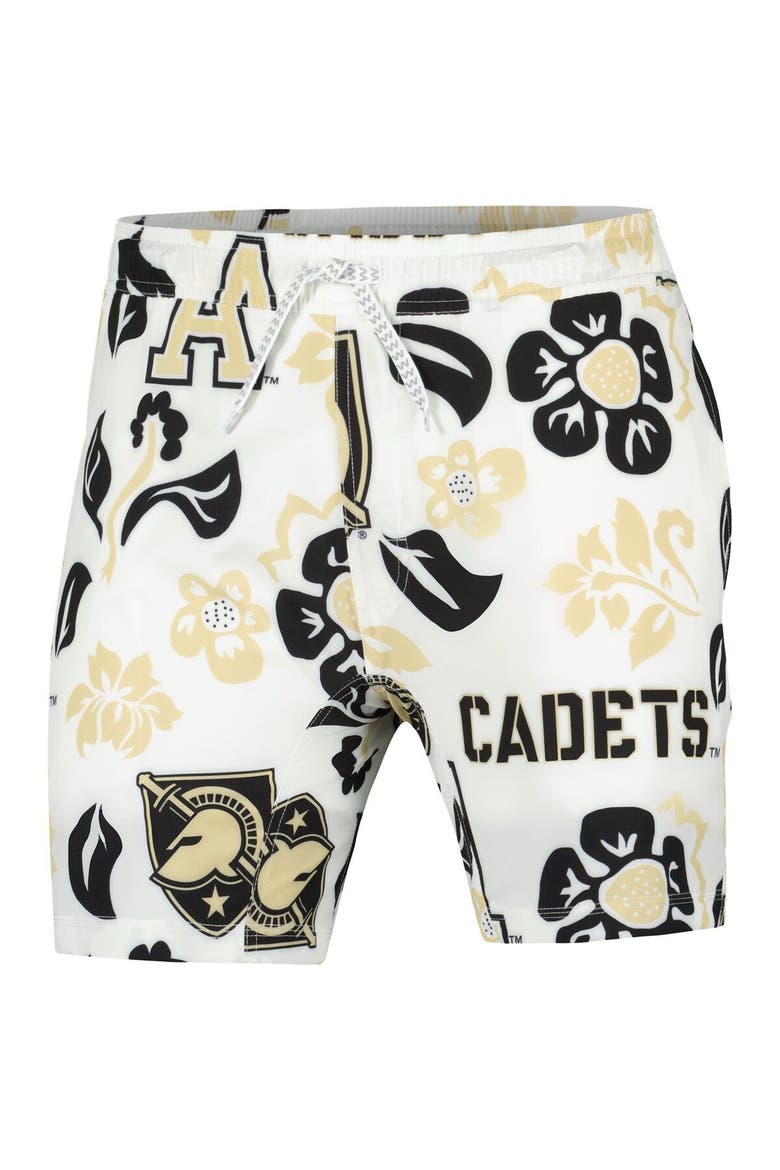 Men's Wes & Willy  White Army Black Knights Vault Tech Swimming Trunks, Alternate, color, White