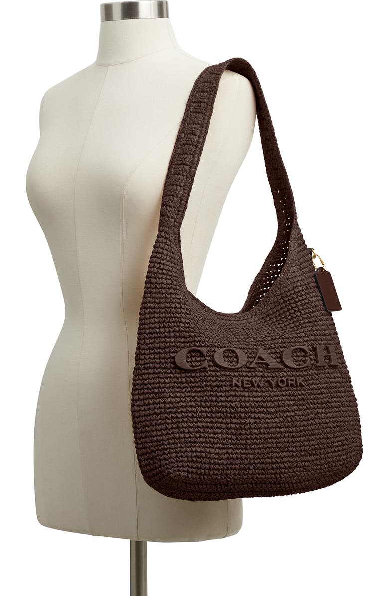 COACH Brooklyn 34 Refined Weave Shoulder Bag, Alternate, color, Maple