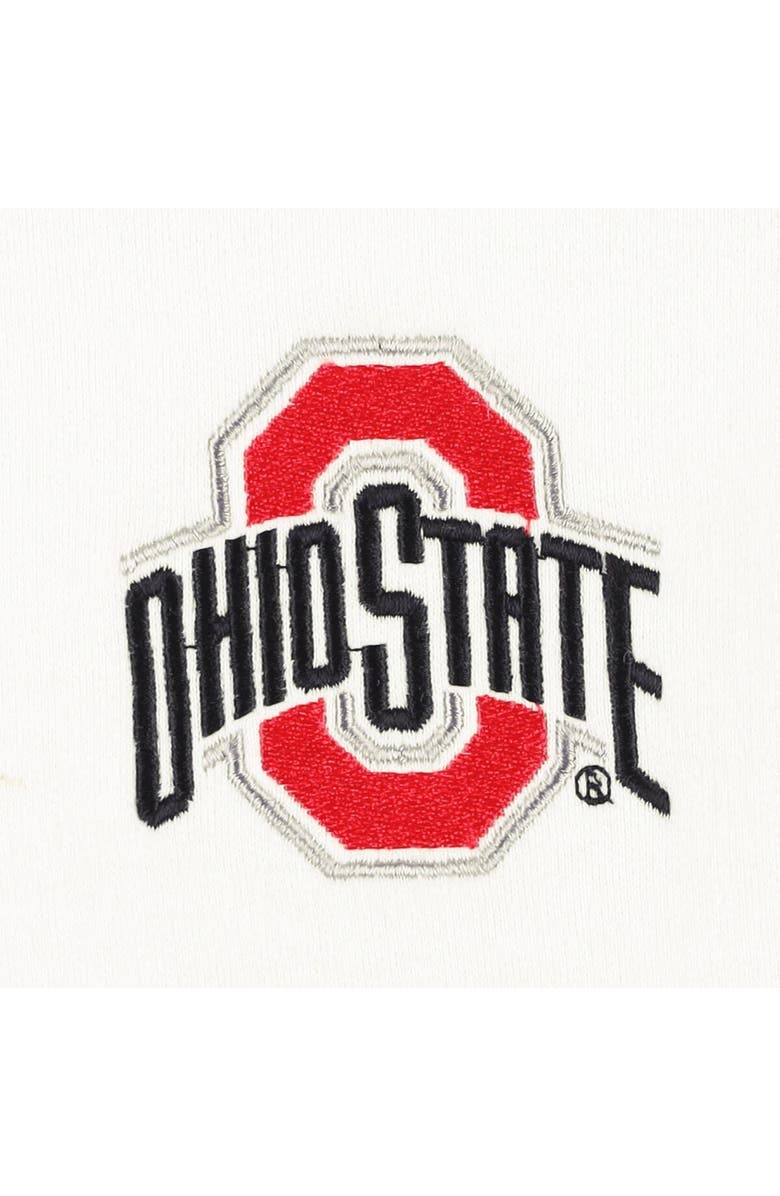 PROFILE Women's Profile White/Scarlet Ohio State Buckeyes Plus Size Taping Pullover Hoodie, Alternate, color, 