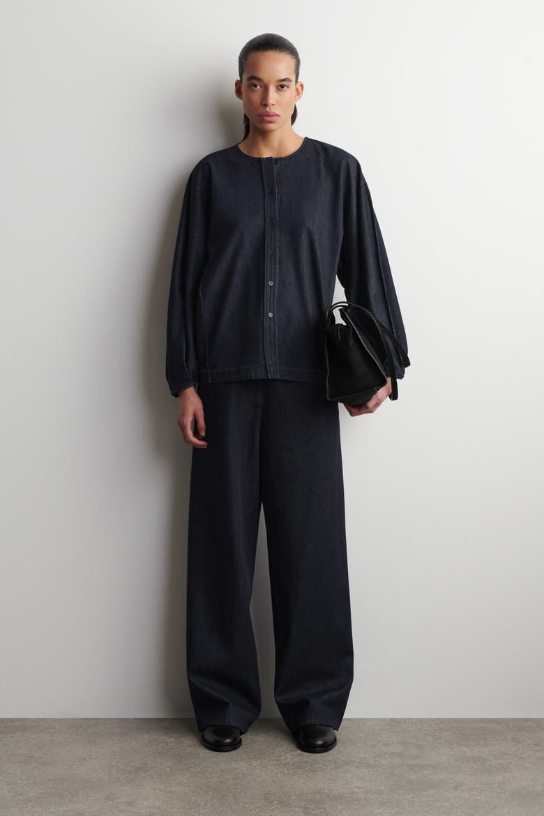 Drawstring Denim Pants, Alternate, color, INDIGO