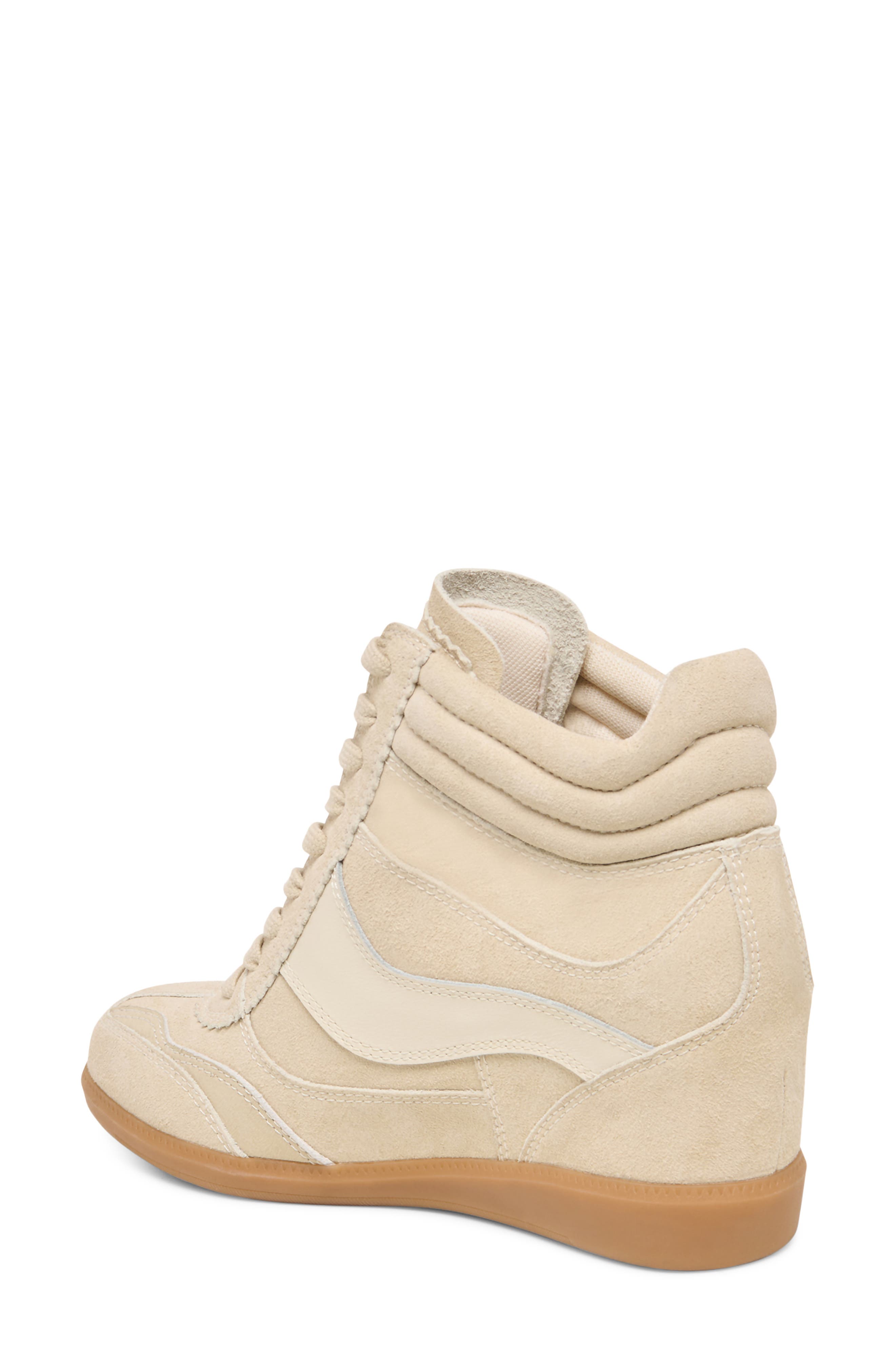 Issac High Top Wedge Sneaker, Alternate, color, OATMEAL SUEDE