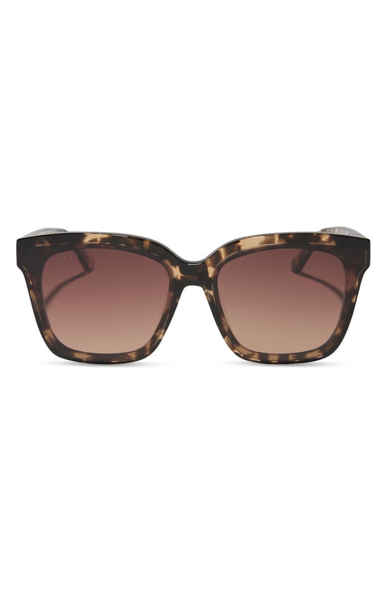 DIFF Meredith II 59mm Square Sunglasses, Main, color, Espresso Tortoise/ Brown