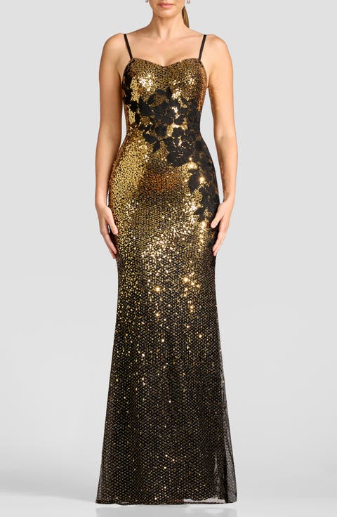 Giovanna Sequin Sleeveless Mermaid Gown