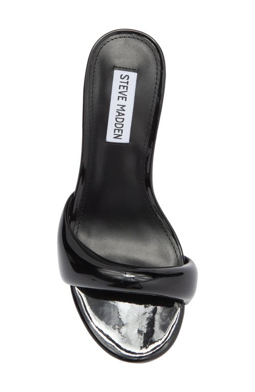Steve Madden Pennyy Sandal In Black Patent