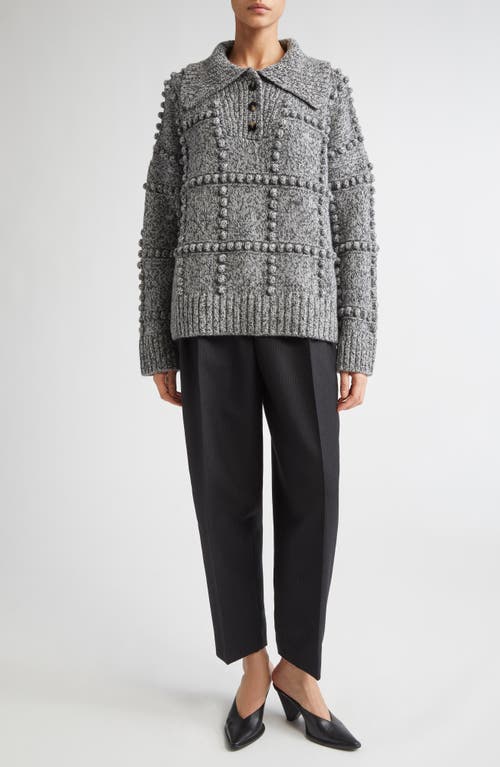 Altuzarra Emmett Pinstripe Pleated Virgin Wool Tapered Leg Pants In Black