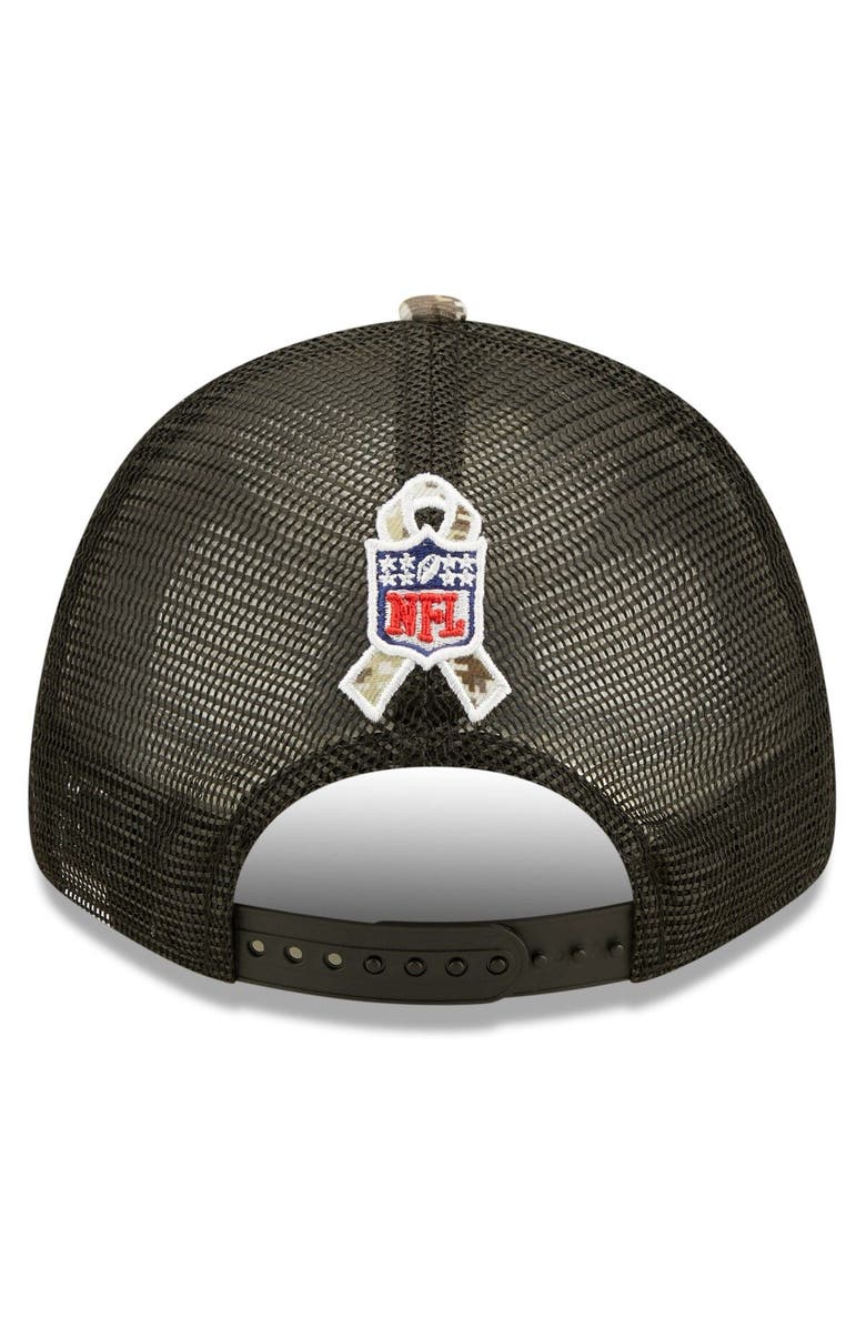 New Era Men's New Era Black/Camo Indianapolis Colts 2022 Salute To Service 9FORTY Snapback Trucker Hat, Alternate, color, 
