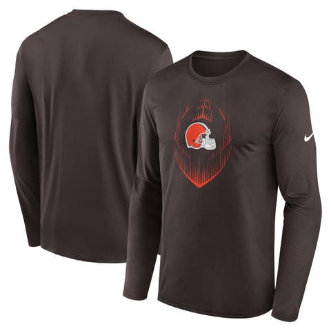 Men's Nike Brown Cleveland Browns Icon Legend Performance Long Sleeve T-Shirt