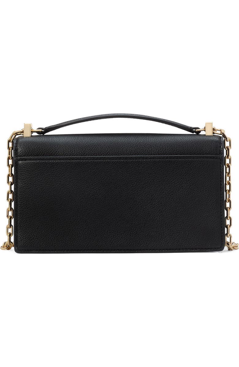 Kate Spade New York deco pebble leather convertible crossbody bag, Alternate, color, Black