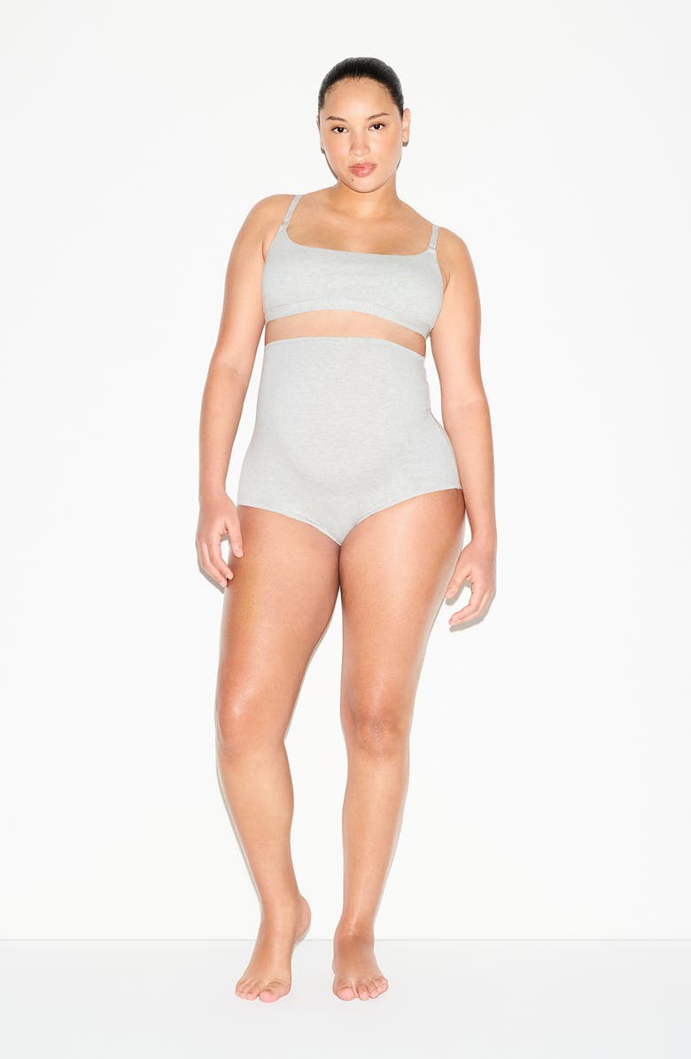 SKIMS 2-Pack Jersey Maternity/Nursing Bralettes, Alternate, color, Light Heather Grey