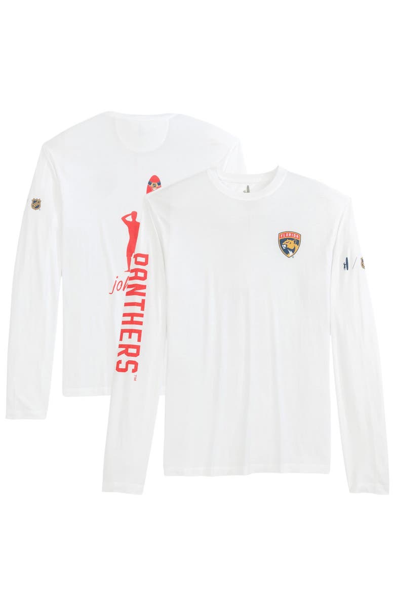 johnnie-O Men's johnnie-O White Florida Panthers Adam Long Sleeve T-Shirt, Main, color, White
