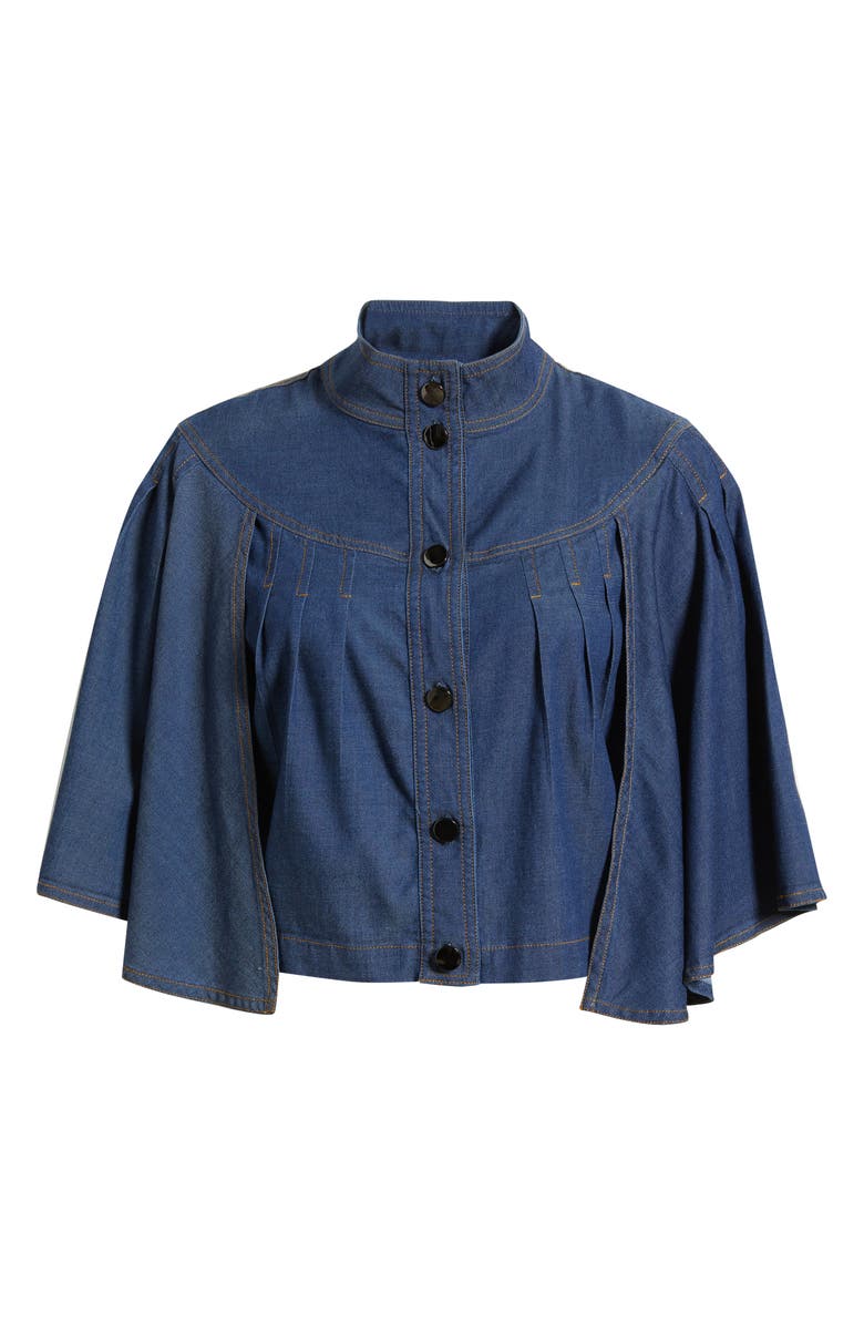 CIEBON Biffy Cape Denim Jacket, Main, color, Denim Blue