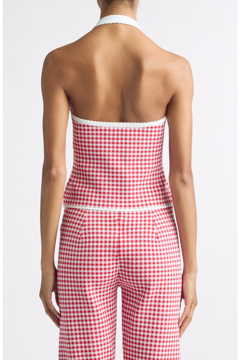 Micah Halter Top, Alternate, color, RED GINGHAM