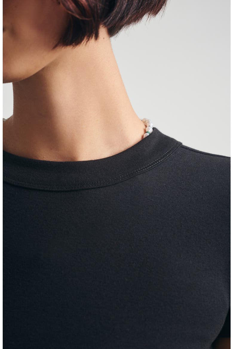 Crop Rib T-Shirt, Alternate, color, BLACK