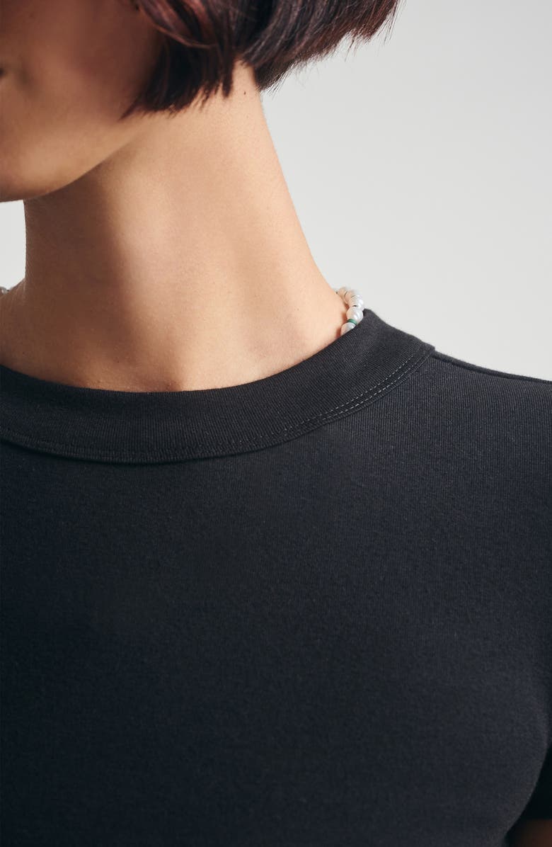 Brooklyn Industries Crop Rib T-Shirt, Alternate, color, Black