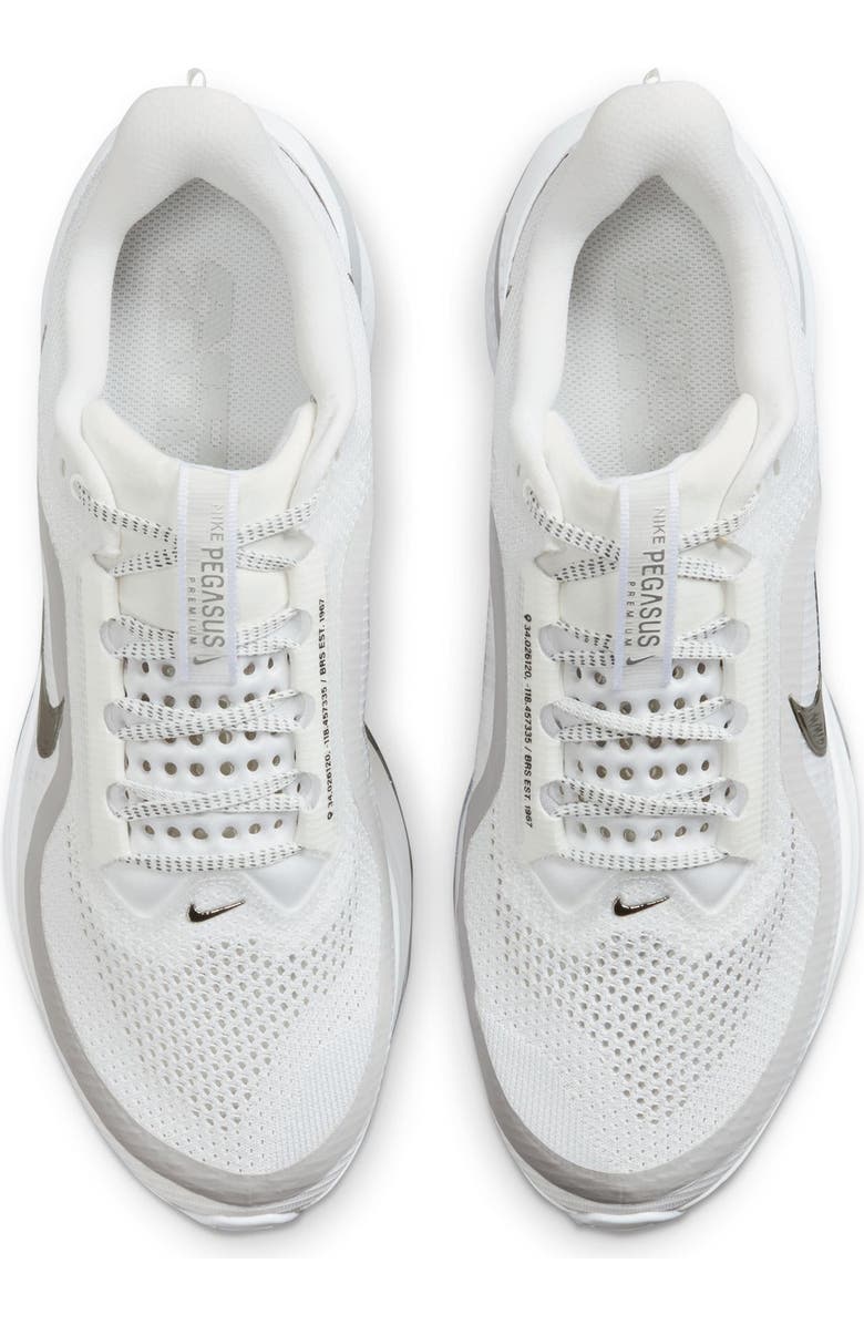 Nike Air Zoom Pegasus Premium Running Shoe, Alternate, color, 102 White/M Silv