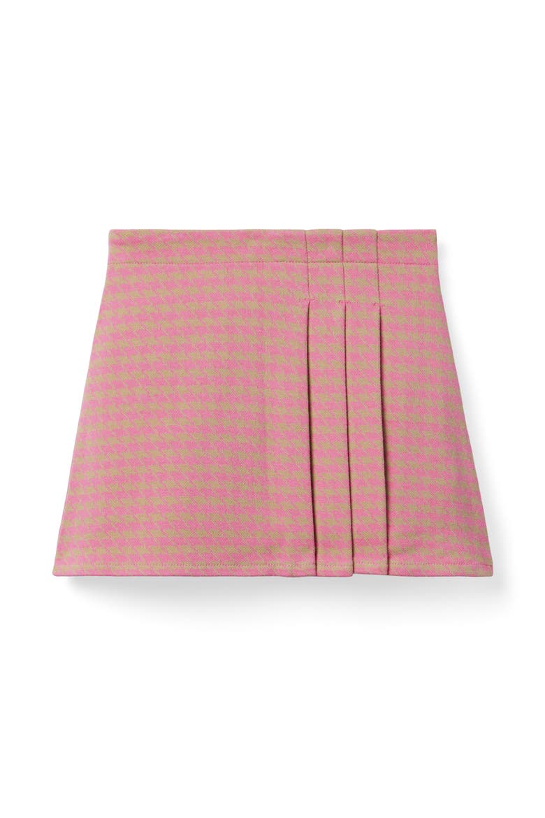 The Houndstooth Pleated Skirt, Main, color, Pink