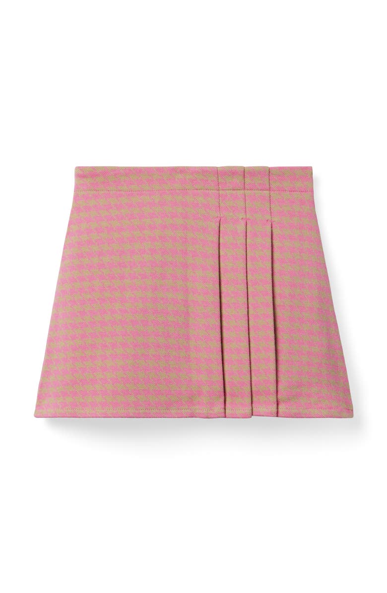 Janie and Jack The Houndstooth Pleated Skirt, Main, color, Pink