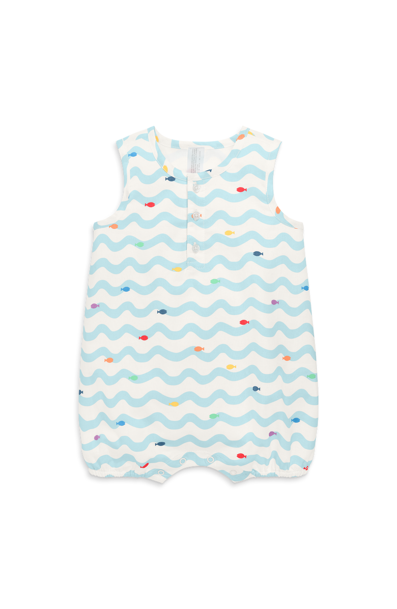 Primary Baby Henley Tank Shortie In Rainbow Fish, Main, color, Saltwater Rainbow Fish