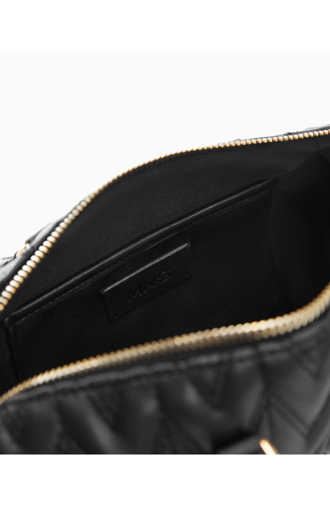 MANGO Quilted Double Handle Crossbody Bag, Alternate, color, 