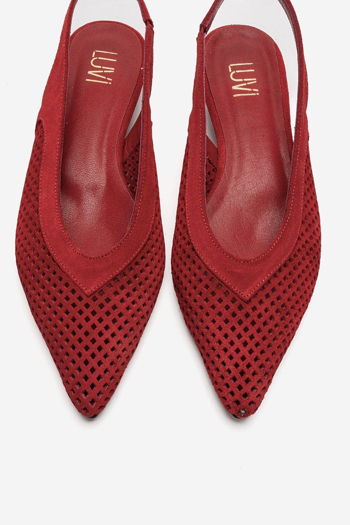 Lieve Leather Slingback Pump, Alternate, color, Red Suede