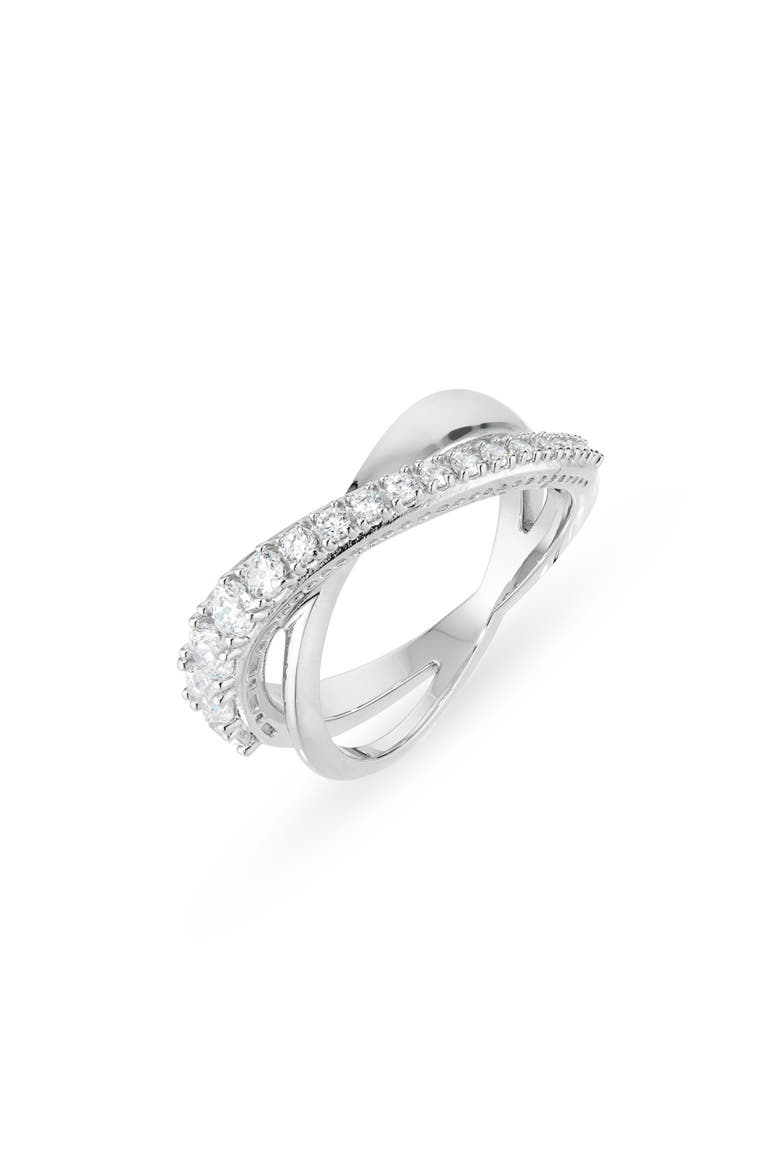Hyperbola Ring, Main, color, WHITE GOLD