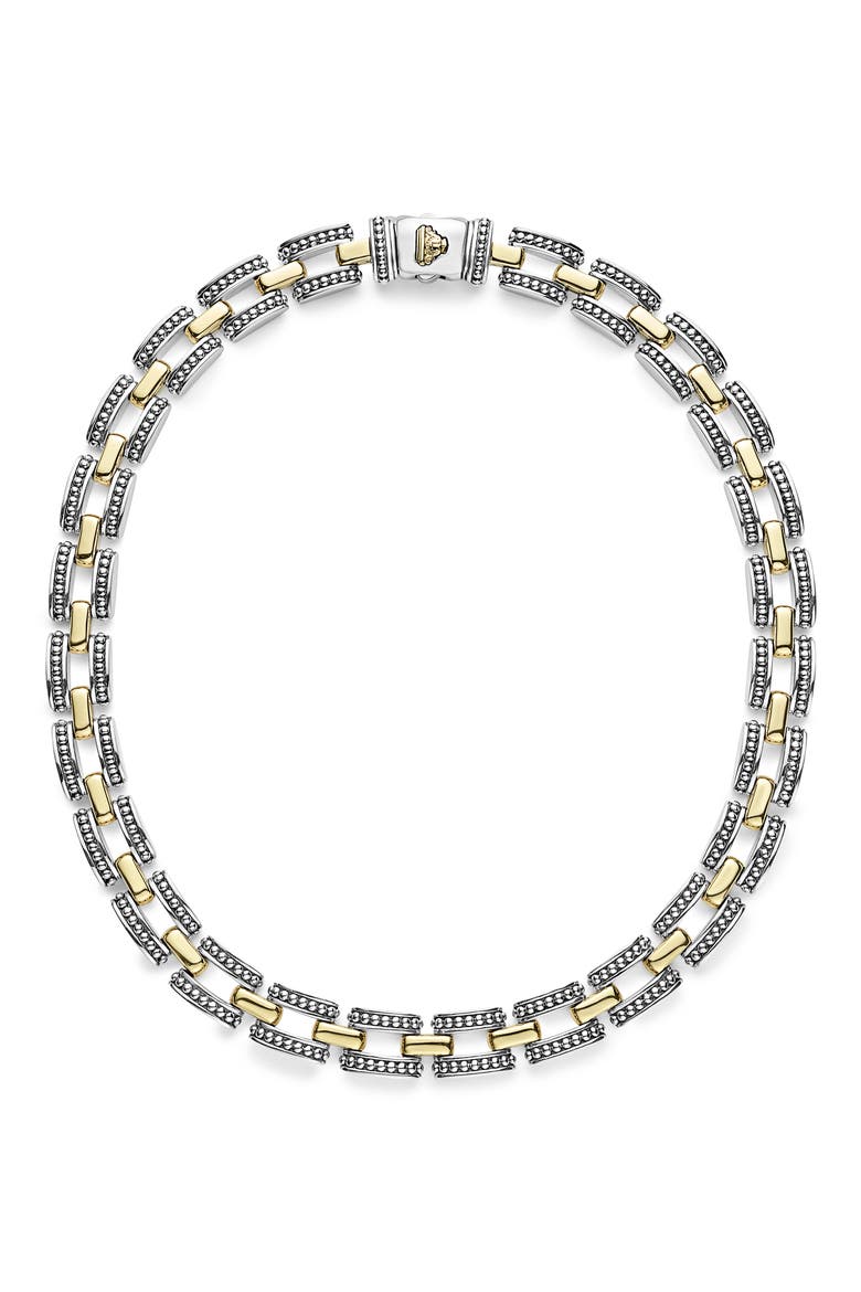 High Bar Link Collar Necklace, Main, color, TWO-TONE