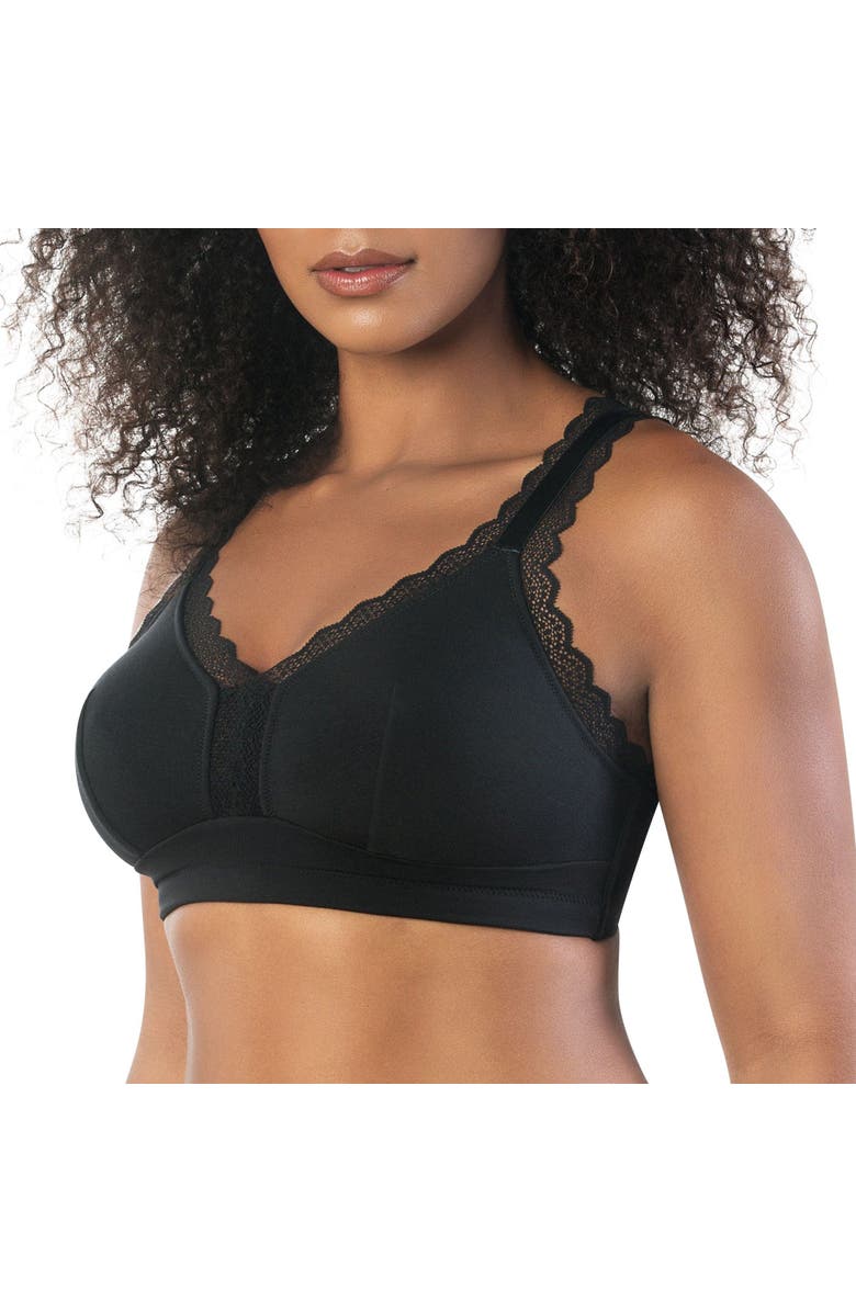 Parfait Dalis Wire-Free Bralette, Alternate, color, Black