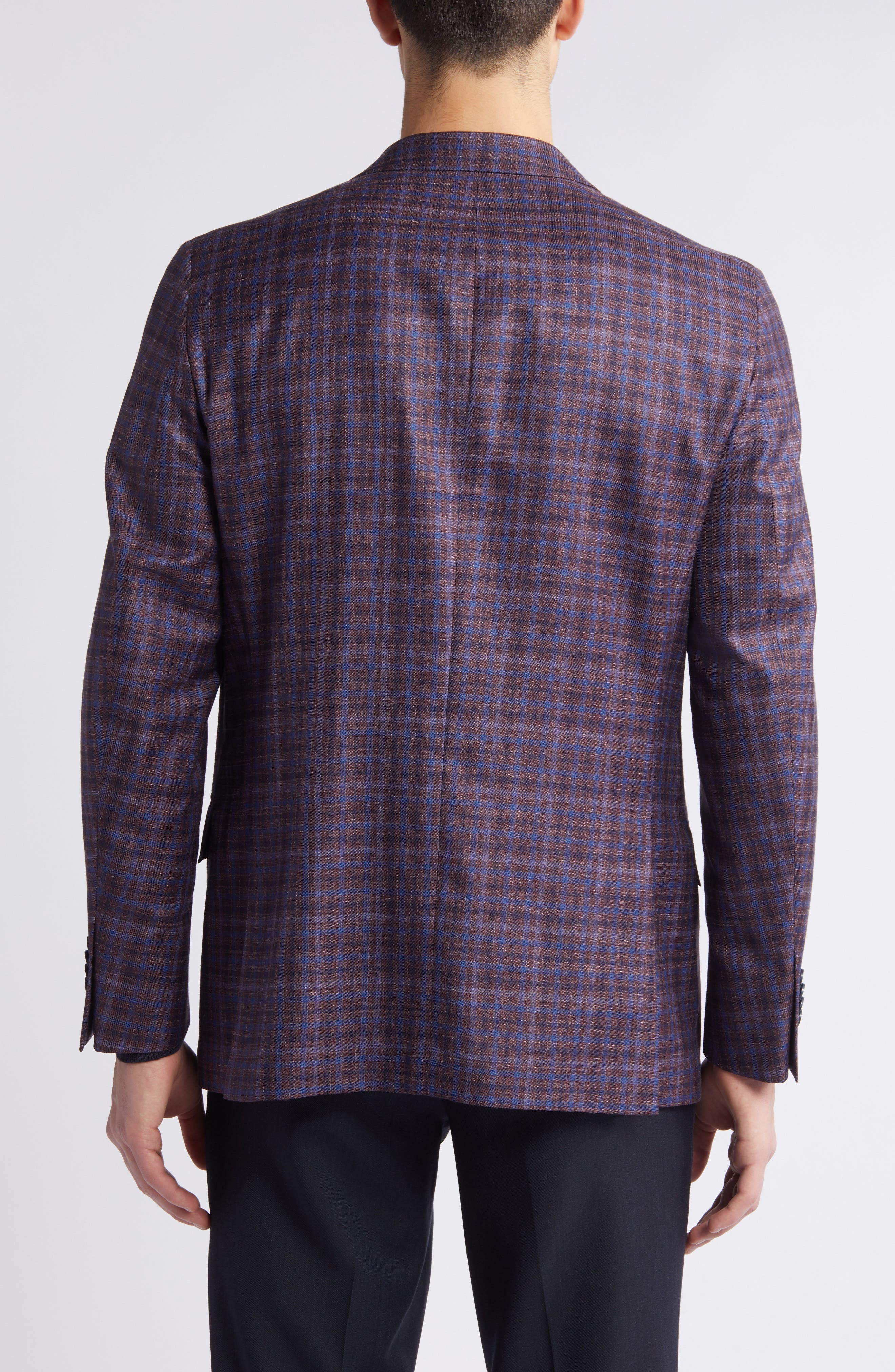 Tailored Fit Wool, Silk & Linen Blend Sport Coat - image 2