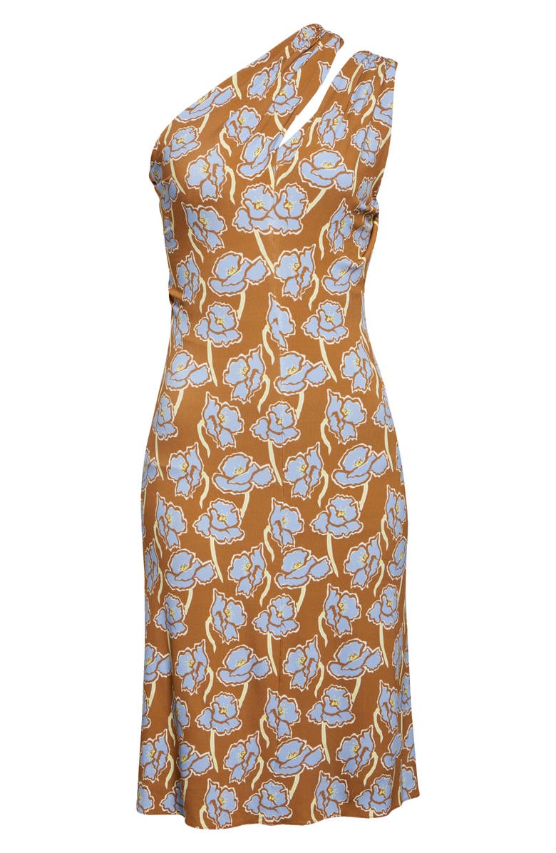 Versace One-Shoulder Stretch Crepe Jersey Cocktail Dress, Alternate, color, 