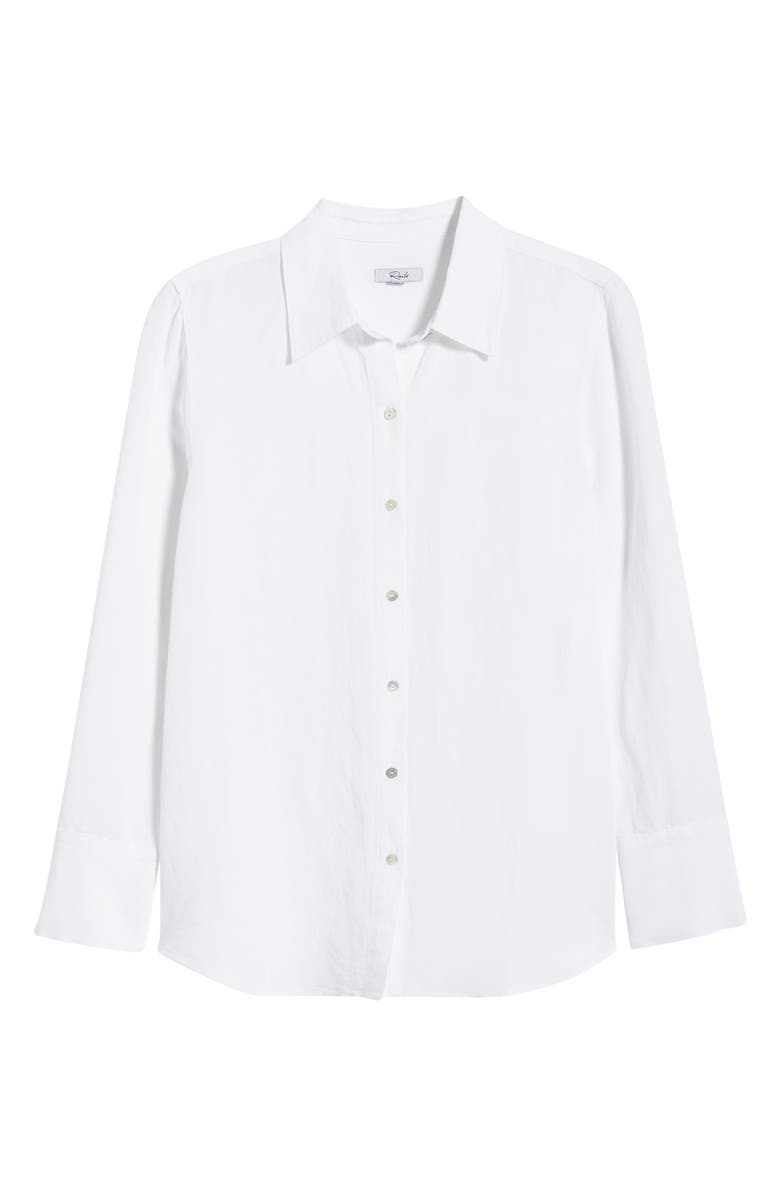 Rails Knox Linen Blend Button-Up Shirt, Main, color, White