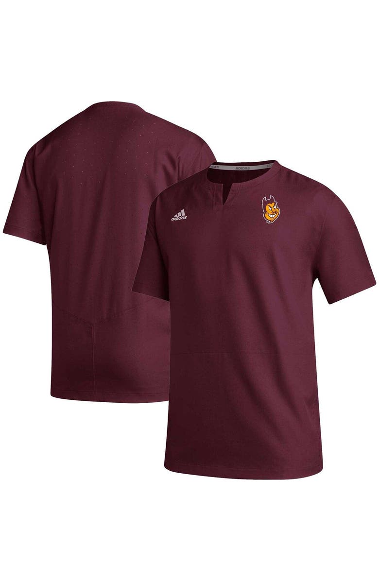adidas Men's adidas Maroon Arizona State Sun Devils Notch Neck Iron Cage Top, Main, color, 