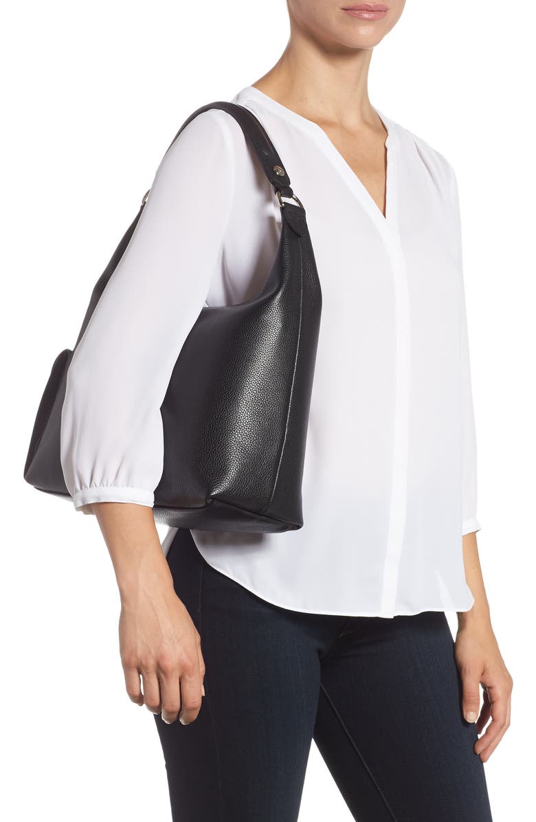 Longchamp Le Foulonné Leather Hobo, Alternate, color,