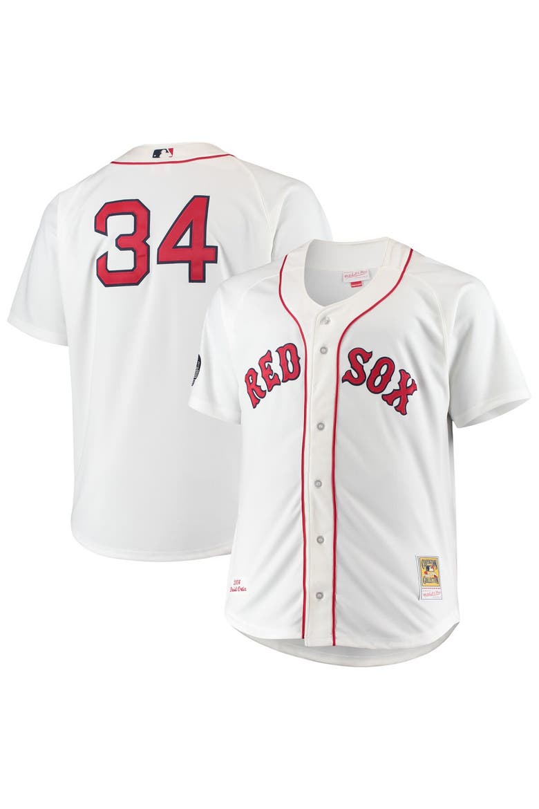 Men's Mitchell & Ness David Ortiz White Boston Red Sox Big & Tall Home Authentic Player Jersey, Main, color, White