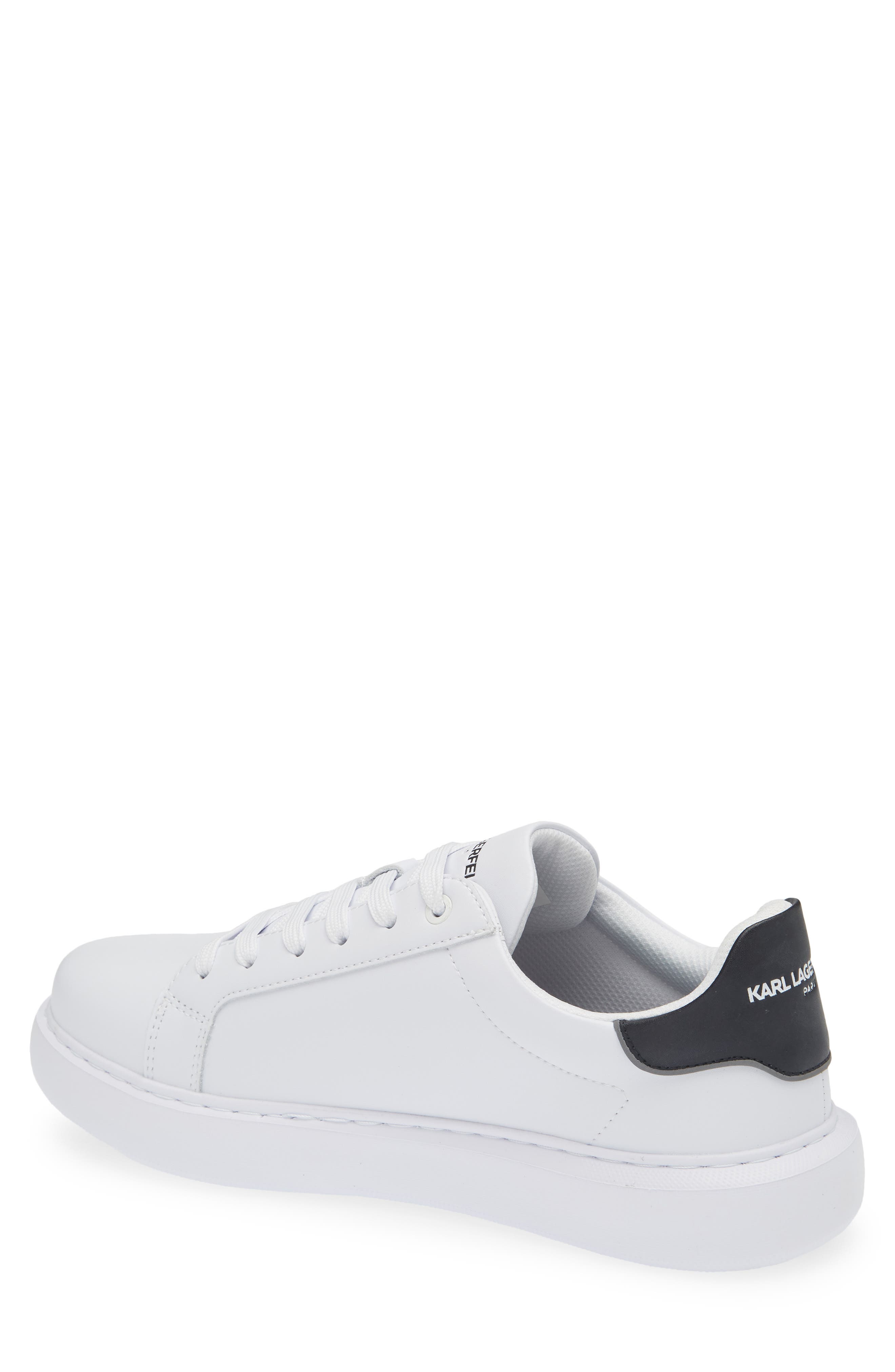 KARL LAGERFELD PARIS Leather Low Top Sneaker, Alternate, color, 
