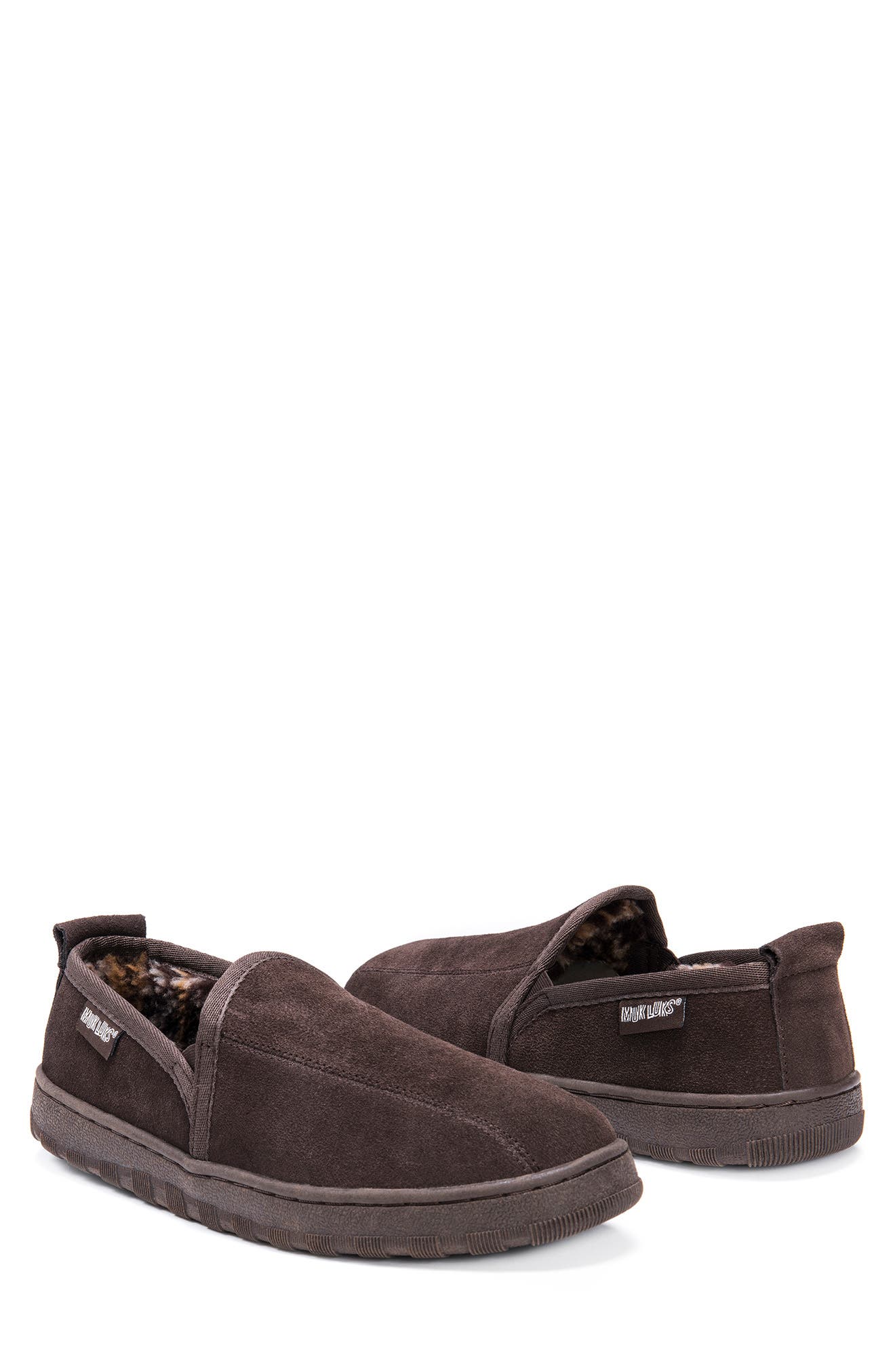 MUK LUKS Eric Printed Faux Fur Lined Loafer Slipper, Alternate, color, 