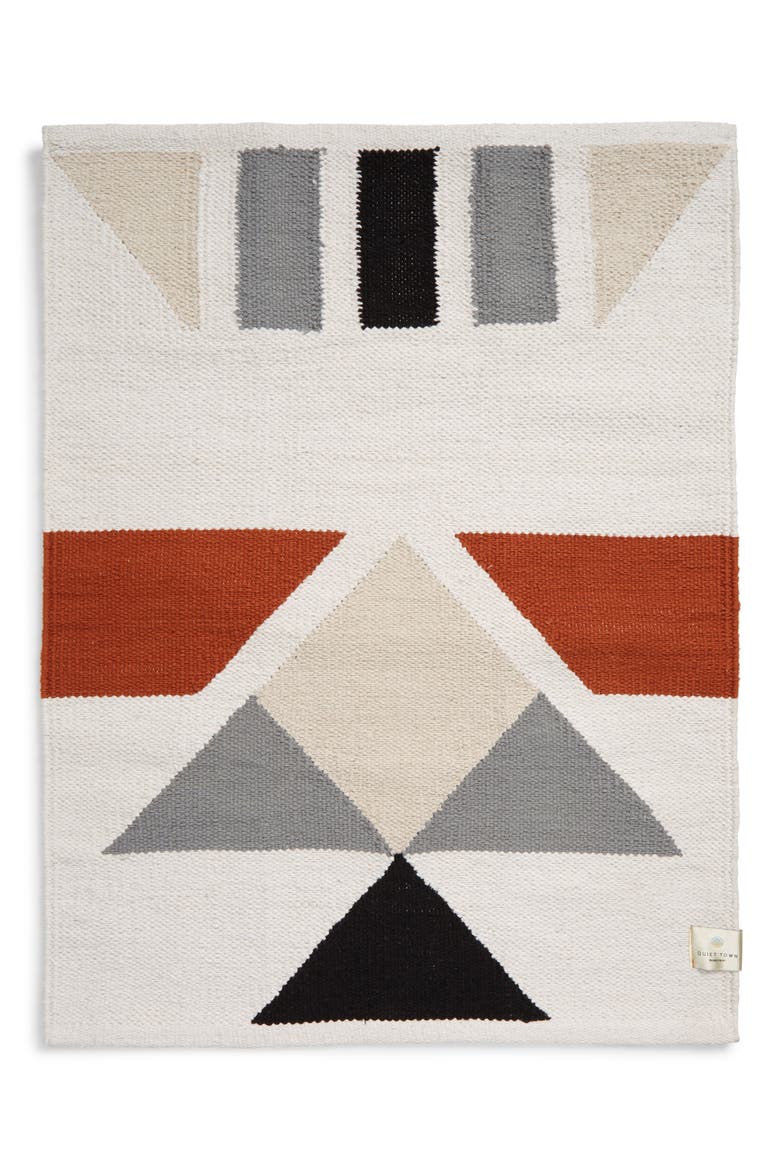 The Mendocino Kilim Cotton Bath Rug, Main, color, CLAY