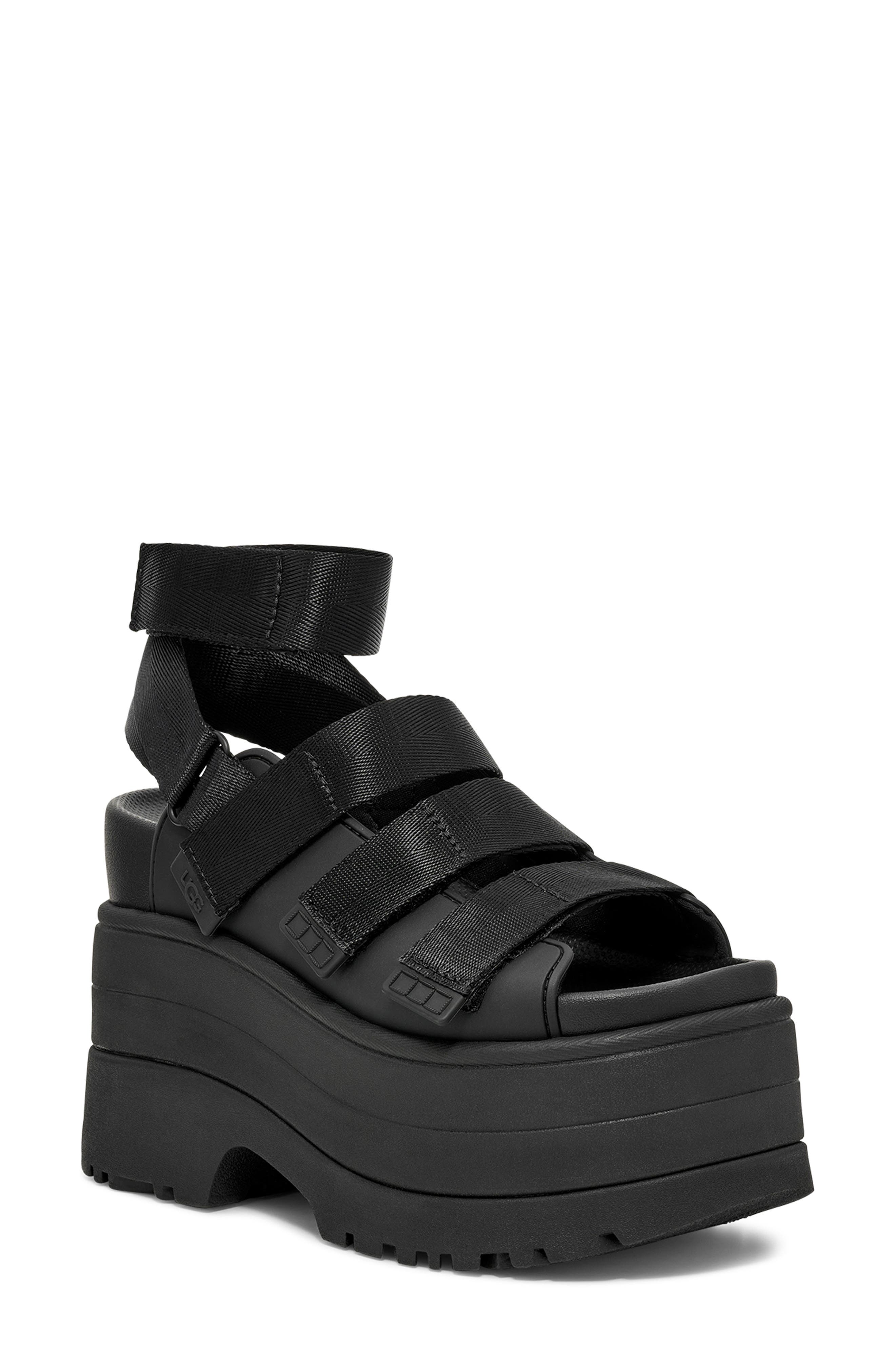 UGG<sup>®</sup> Goldenrise Ankle Strap Platform Sandal, Main, color, 