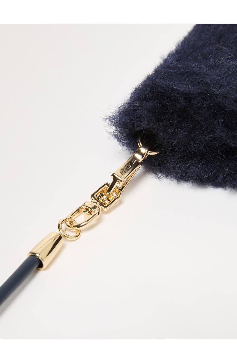 Max Mara Ombrato Alpaca, Wool & Silk Teddy Mittens, Alternate, color, Midnightblue