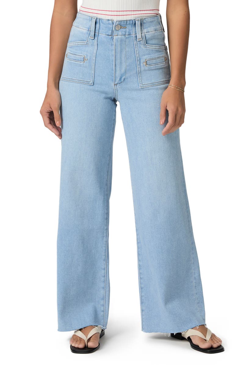 PAIGE Anessa Welt Pocket High Waist Wide Leg Jeans, Main, color, 