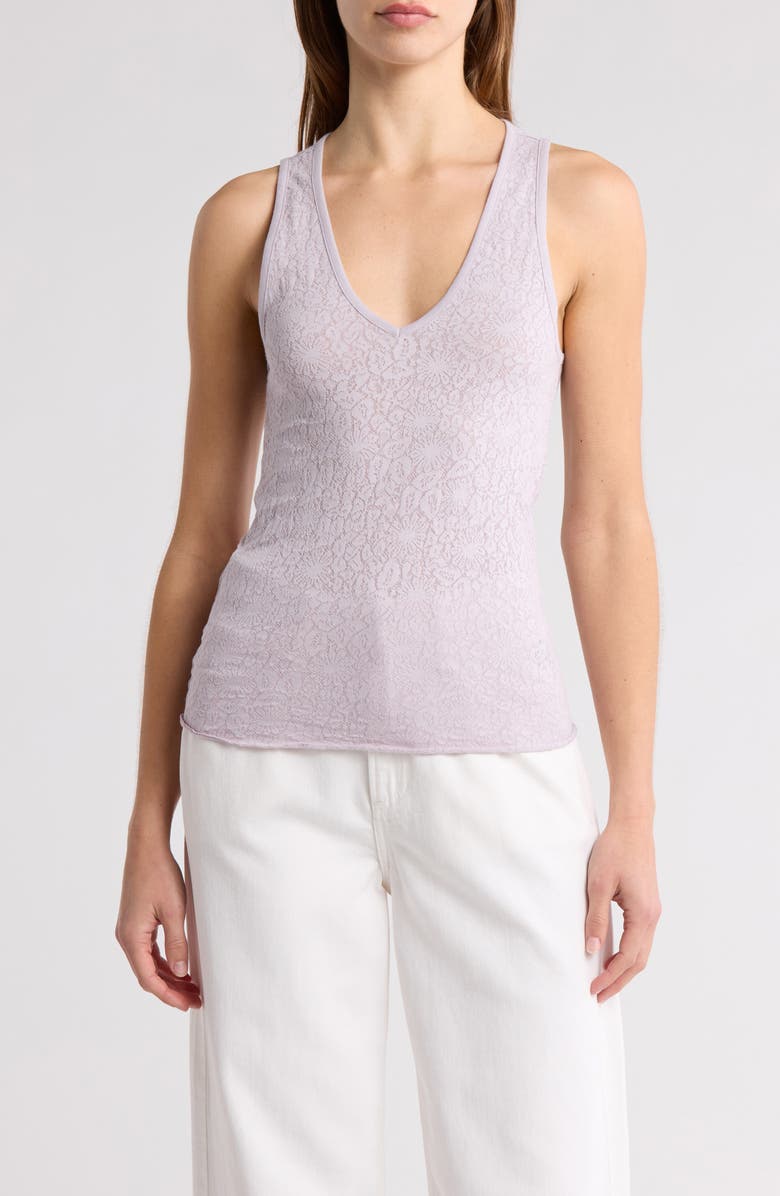 rag & bone Gemma Jacquard Knit Tank, Main, color, Lilac