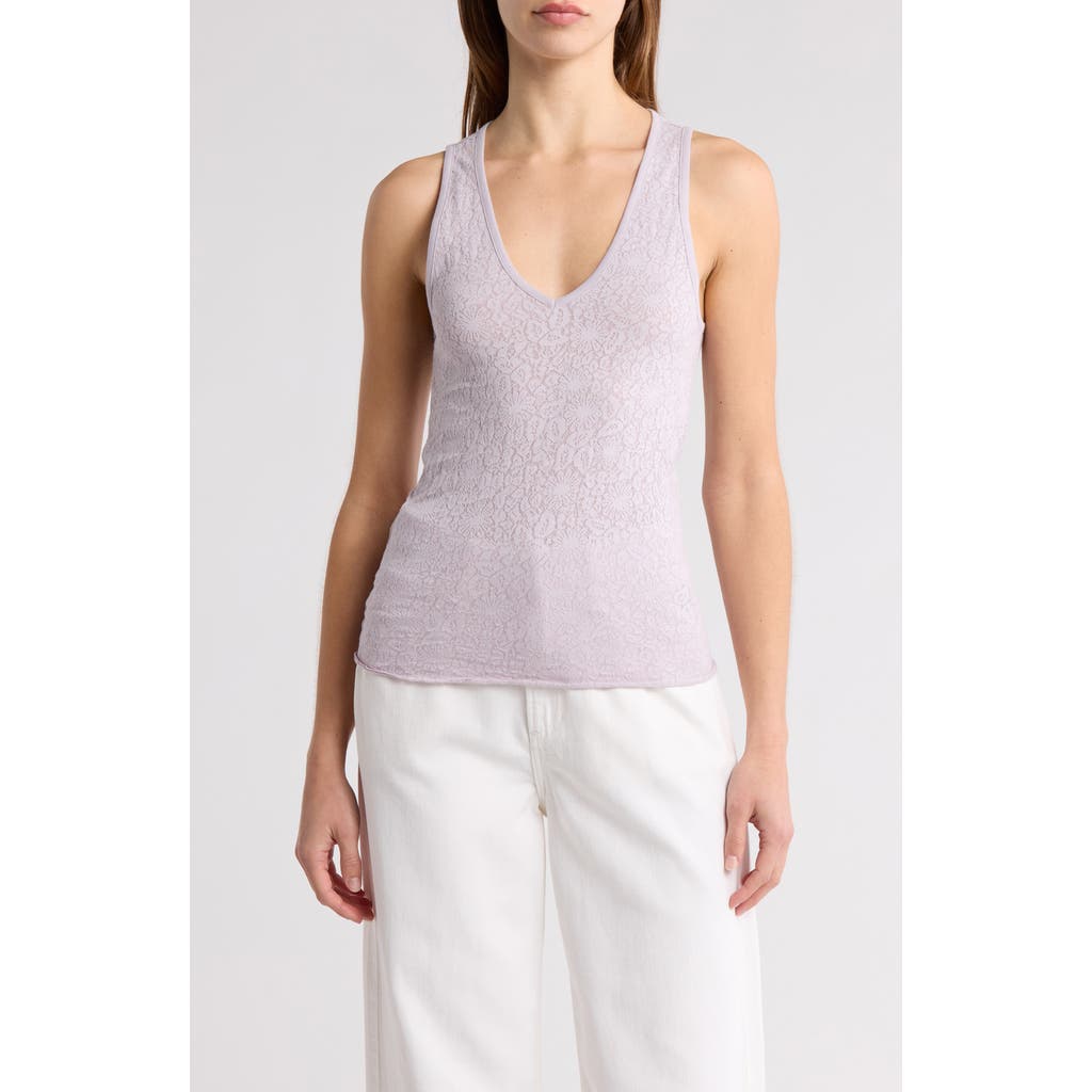 Rag & Bone Gemma Jacquard Knit Tank In Lilac