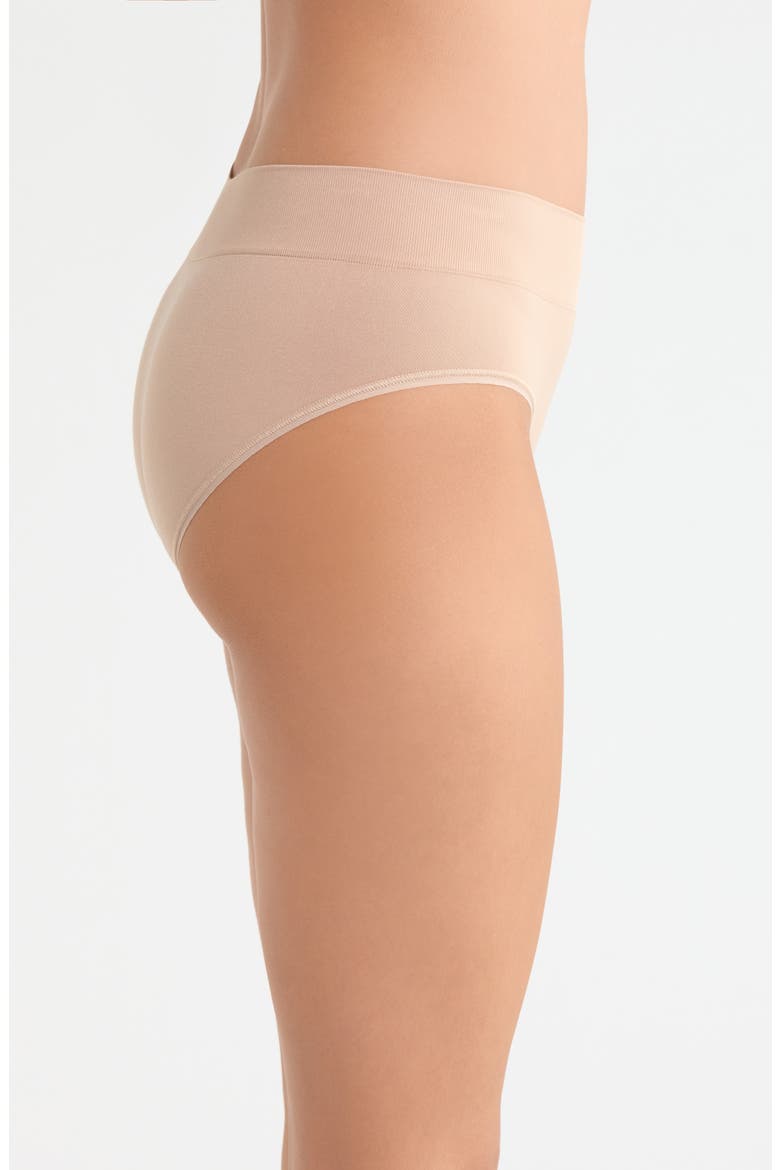 3-Pack Seamless High Cut Briefs, Alternate, color, BLACK- TAN MULTI