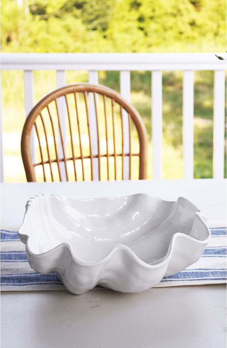 BEATRIZ BALL Collection VIDA Ocean Shell Large Bowl, Alternate, color, White