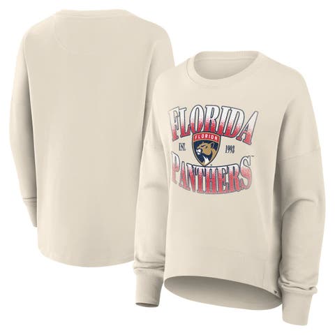 Women
s Fanatics Cream Florida Panthers Oversized Slice Pullover Sweatshirt