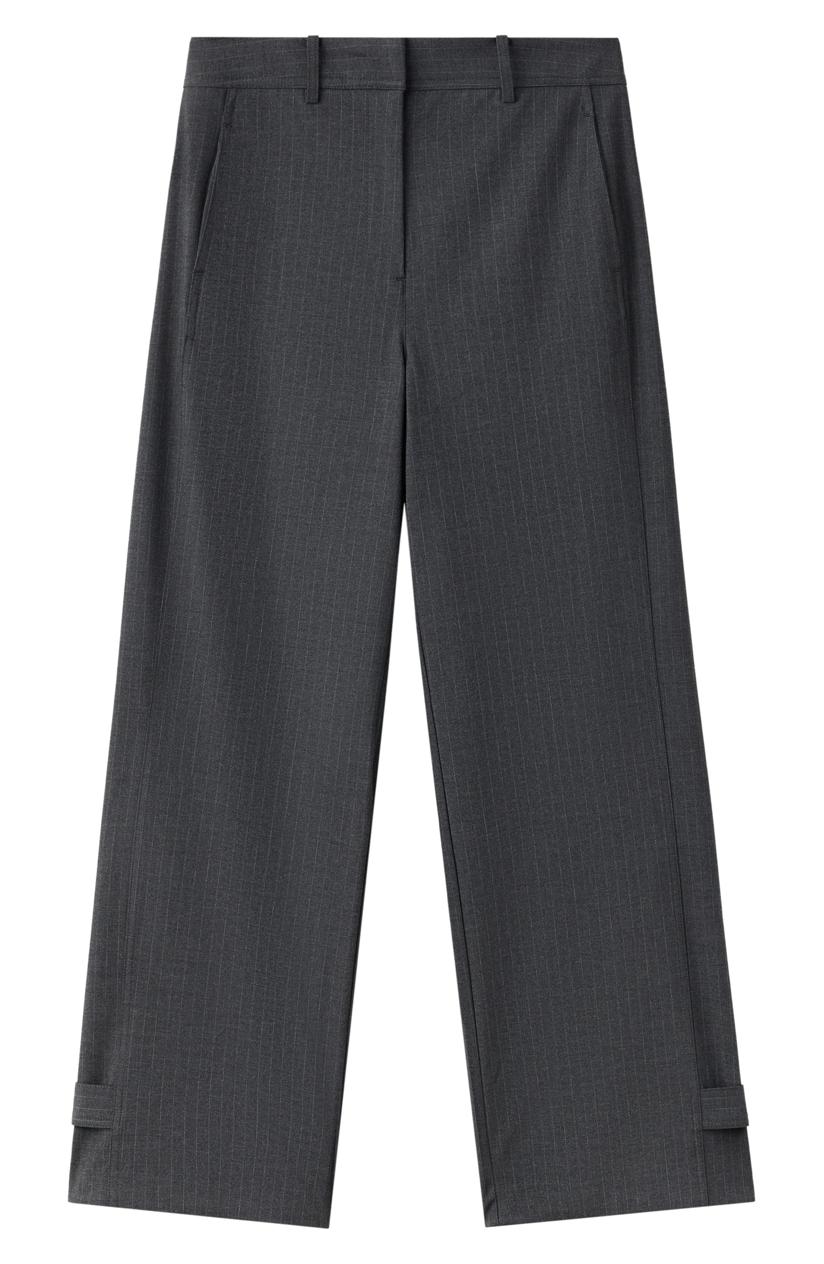 MANGO Adjustable Hem Pinstripe Pants (Women) | Nordstrom