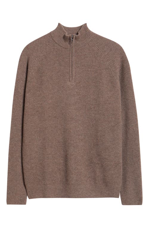 Rails Stark Merino Wool Quarter Zip Sweater In Brown