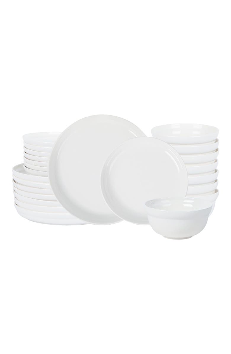 Stone Lain Virtuo Porcelain 24-Piece Dinnerware Set, Main, color,