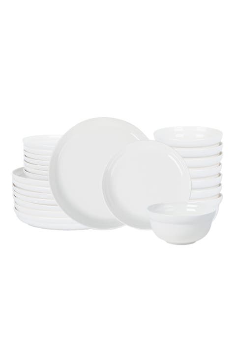 Virtuo Porcelain 24-Piece Dinnerware Set