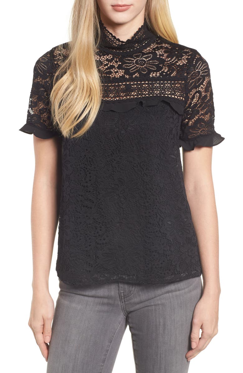 GIBSONLOOK Gibson x Glam Squad Sheaffer Lace Top, Main, color,