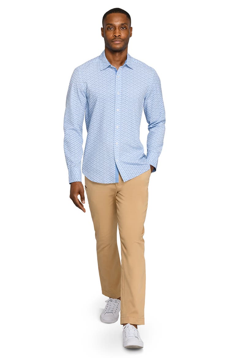 Circle Duo Woven Long Sleeve Basic, Alternate, color, WHITE/BLUE